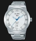Alba AV3275X1 Men Silver Pattern Dial Stainless Steel Strap-0