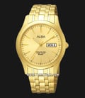 Alba Prestige AXND42X1 Men Gold Dial Gold Stainless Steel Strap-0