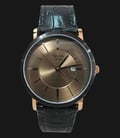 Alexandre Christie Classic AC 8344 LD LBRBO Gold Dial Leather Strap-0