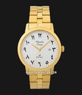 Alexandre Christie AC 1007 MD BGPSLBA Silver Dial Gold Stainless Steel Strap-0