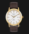 Alexandre Christie Primo Steel AC 1007 MD LGPSL White Dial Brown Leather Strap-0