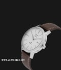 Alexandre Christie Primo Steel AC 1007 MD LSSSL Men Silver Dial Brown Leather Strap-1