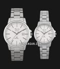 Alexandre Christie Primo Steel AC 1008 BSSSL Couple White Dial Stainless Steel Strap-0