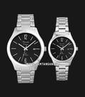 Alexandre Christie AC 1009 BSSBA Couple Black Dial Stainless Steel Strap-0