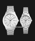 Alexandre Christie AC 1009 BSSSL Couple Silver Dial Stainless Steel Strap-0