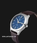 Alexandre Christie AC 1009 MD LSSBU Blue Dial Brown Leather Strap-1