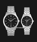 Alexandre Christie AC 1010 BSSBA Couple Black Dial Stainless Steel Strap-0
