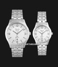 Alexandre Christie AC 1010 BSSSL Couple Silver Dial Stainless Steel Strap-0