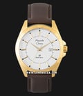 Alexandre Christie Primo Steel AC 1011 MD LGPSL Silver Dial Brown Leather Strap-0
