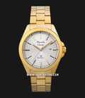 Alexandre Christie Primo Steel AC 1015 MD BGPSL Men Silver Dial Gold Stainless Steel Strap-0