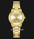 Alexandre Christie Primo Steel AC 1030 LD BGPIV Ladies Gold Dial Gold Stainless Steel Strap-0