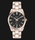 Alexandre Christie Primo Steel AC 1035 LD BRGBA Ladies Black Dial Rose Gold Stainless Steel Strap-0