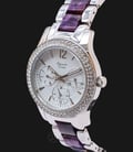 Alexandre Christie Passion AC 2463 BF BSSSLPU Ladies White Dial Stainless Steel with Acetate Strap-1
