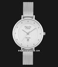Alexandre Christie Tranquility AC 2485 LD BSSSL Ladies Silver Dial Mesh Strap-0