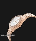Alexandre Christie AC 2496 BF BRGSL Ladies White Dial Rose Gold Stainless Steel Strap-1