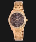 Alexandre Christie AC 2497 BF BRGBO Ladies Multifunction Brown Dial Rosegold Stainless Steel-0
