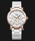 Alexandre Christie AC 2517 BF BRGSL Mother Of Pearl Dial White Ceramic Strap-0