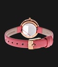 Alexandre Christie AC 2574 LH LRGLNPN Women Gold Dial Pink Leather Strap-2