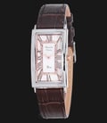 Alexandre Christie AC 2580 LH LTRSL White Dial Brown Leather Strap-0