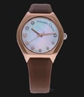 Alexandre Christie AC 2604 LH RRGMSBO Mother Of Pearl Dial Brown Rubber Strap-0