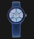 Alexandre Christie AC 2605 LH LBUMS Mother Of Pearl Dial Blue Rubber Strap-0
