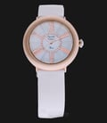 Alexandre Christie AC 2605 LH LRGMS Mother Of Pearl Dial White Rubber Strap-0