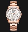 Alexandre Christie AC 2645 BF BRGSL Ladies Silver Dial Rose Gold Stainless Steel Strap-0