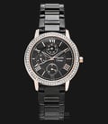 Alexandre Christie AC 2648 BF BBRBA Ladies Black Pattern Dial Rose Gold Case Stainless Steel Strap-0