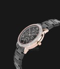 Alexandre Christie AC 2648 BF BBRBA Ladies Black Pattern Dial Rose Gold Case Stainless Steel Strap-1