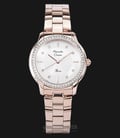 Alexandre Christie AC 2661 LH BRGSL Ladies Silver Dial Rose Gold Stainless Steel Strap-0