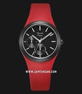 Alexandre Christie Multifunction AC 2663 BF RIPBARE Ladies Black Dial Red Rubber Strap-0