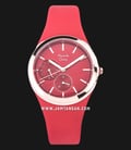 Alexandre Christie Multifunction AC 2663 BF RRGRE Ladies Red Dial Red Rubber Strap-0