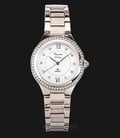 Alexandre Christie AC 2665 LH BCGMS Ladies White Dial Rose Gold Stainless Steel Strap-0
