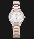Alexandre Christie AC 2665 LH BRGMS Ladies White Dial Rose Gold Stainless Steel Strap-0