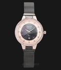 Alexandre Christie AC 2671 LD BGRRG Ladies Black Mother of Pearl Dial Rose Gold St. Steel Strap-0