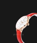 Alexandre Christie AC 2673 BF LRGSLRE Ladies Passion White Dial Red Leather Strap-1
