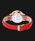 Alexandre Christie AC 2673 BF LRGSLRE Ladies Passion White Dial Red Leather Strap-2