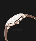 Alexandre Christie AC 2674 LD LRGSLBO Ladies White Pattern Dial Brown Leather Strap + Extra Strap-1