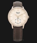 Alexandre Christie AC 2682 LS LCGCNBO Ladies Cream Dial Brown Leather Strap-0