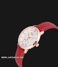 Alexandre Christie AC 2682 LS LRGSLRE Ladies Silver Dial Red Leather Strap-1