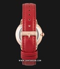Alexandre Christie AC 2682 LS LRGSLRE Ladies Silver Dial Red Leather Strap-2