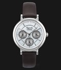 Alexandre Christie AC 2683 LF LSSMS Ladies Silver Dial Brown Leather Strap-0