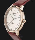 Alexandre Christie AC 2687 LH LCGCN Ladies Beige Dial Red-Brown Leather Strap-1