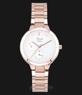 Alexandre Christie AC 2697 BF BRGSL Ladies White Dial Rose Gold Stainless Steel Strap-0