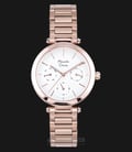 Alexandre Christie AC 2700 BF BRGSL Ladies White Dial Rose Gold Stainless Steel Strap-0