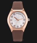 Alexandre Christie Classic AC 2702 LH RRGMSBO Ladies White Mother of Pearl Dial Brown Rubber Strap-0