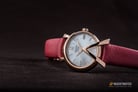 Alexandre Christie AC 2703 LH LRGMSRE Ladies Mother of Pearl Dial Red Leather Strap-3