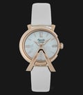 Alexandre Christie AC 2703 LH LRGMSSL Ladies Mother of Pearl Dial White Leather Strap-0