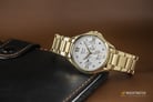 Alexandre Christie Multifunction AC 2719 BF BGPSL Ladies White Dial Gold Stainless Steel Strap-3