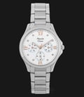 Alexandre Christie Multifunction AC 2719 BF BSSSL Ladies White Dial Stainless Steel Strap-0